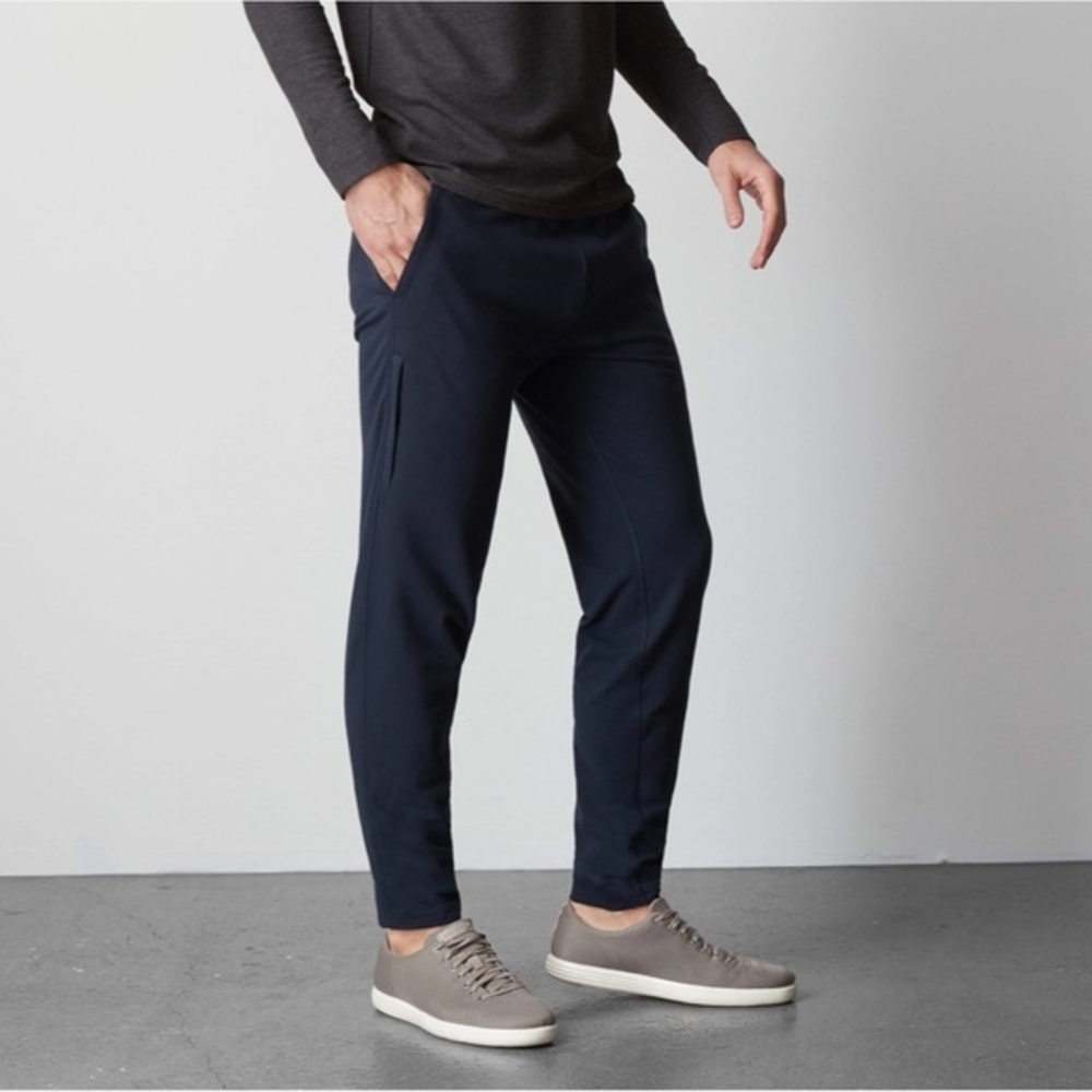 Mack Weldon Ace Sweatpant in Color True Black Jogger Style with Drawstring - Picture 10 of 10